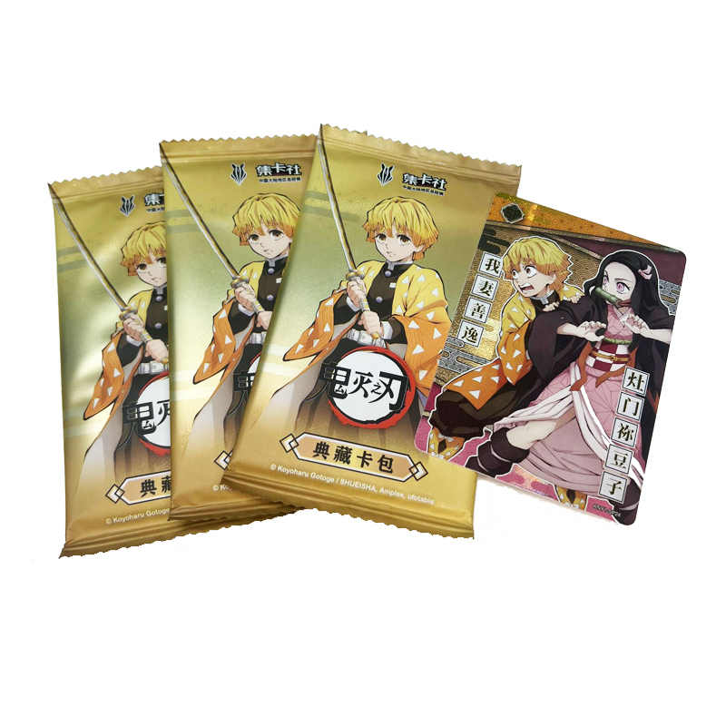 Demon Slayer Card Fun Gift Box Nezuko Zenitsu 3 Boosters + 1 Carte Spe